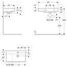 Раковина подвесная Geberit Selnova Compact 65 х 37 см, с 1 отверстием под смеситель слева (501.549.00.1)