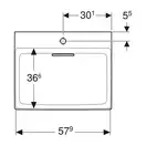 Раковина Geberit One 60 х 48 см 505.034.00.1