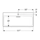 Раковина Geberit One 105 х 48 см 505.046.00.1