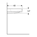 Geberit One Раковина 120х48 см, белая глянцевая (505.049.00.1)