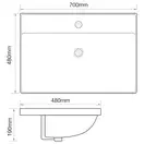 MIXXUS PREMIUM STYLE-1502 Раковина меблева, біла (MP6499)