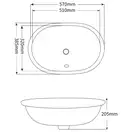 MIXXUS PREMIUM ELLIPSE-1701 Раковина врізна, біла (MP6566)