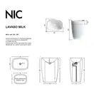 Nic-Design Умивальник окремо стоячий Nic Design Milk 58х40х85 см, злив в підлогу, cemento matt (001287047)