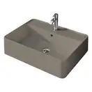 Умивальник на стільницю Nic Design Semplice 60х45х16 см з отвором під змішувач, Sabbia матовий C/F (001384051 CF)