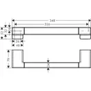 Поручень в душ Hansgrohe AddStoris, Brushed Black (41744340)