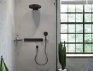 Лійка для душу Hansgrohe Rainfinity 130 3jet EcoSmart (колір - чорний шліфований хром) 26865340