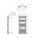 Рушникосушка Dexter 860x400 WGDEX086040KCROSX Terma