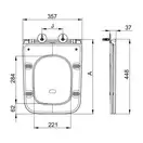 Сидіння-кришка для унітазу Mixxus Premium SEAT COVER QUADRO-DIVERSE-2001 з мікроліфтом 448х357х37mm (MP6612)