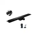 Душевой трап KOER FD08-70x800, стеклянный, черный (KR5142)