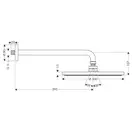 Верхний душ Ø 300 мм с держателем 390 мм Hansgrohe Raindance S (цвет - хром) (27493000) фото 2 Aquada.com.ua