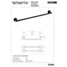 104204040 Dark Рушникотримач 650mm Bemeta Чехія (104204040)