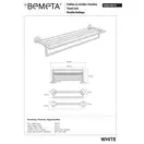 Поличка для рушників 104219074 White з тримачем Bemeta Чехія