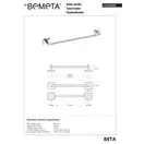 Тримач рушників 132104042 Beta 655мм Bemeta Чехія