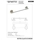 Тримач рушників 144204018 Retro 2  355mm Bemeta Чехія