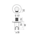 AD150/8IX Підключення для душової лійки з тримачем колір Inox Nobili (AD150/8IX)
