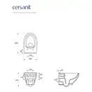 Унітаз підвісний 934 Moduo з кришкою дюропласт Slim soft close Cersanit (SZCZ1001916827)