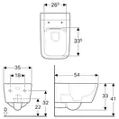 Geberit iCon Square Унитаз подвесной, Rimfree (201950000)