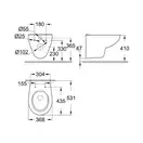Унітаз підвісний Rimless (безободковий) Grohe Bau Ceramic в комплекті з сидінням Soft Close  39427000 + 39493000