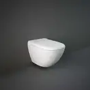Унитаз подвесной Rimless (безободковый) Rak Ceramics Reserva, белый глянец (RS13AWHA)
