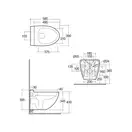 Унитаз подвесной Rimless (безободковый) Rak Ceramics Reserva, белый глянец (RS13AWHA)