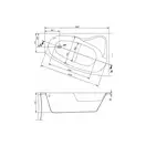 Cersanit Sicilia Ванна, права 150x100, біла (AZBA1000903340)