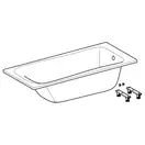 Ванна акриловая 160 х 70 х h42,8 см Geberit Selnova в комплекте с ножками 554.282.01.1