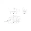 Ванна акрилова Knief Loom XS з щілинним переливом, 170x85 (0100258WM / 010009106S) (0100258WM_010009106S)