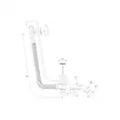 сифон для ванни з переливом Omnires CGS white (TK104-PLUS-3.35+64-SBP)