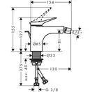 Hansgrohe Vivenis 250 Смеситель для биде, черный матовый (75200670)