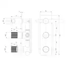 Omnires Contour Смеситель скрытый, антрацит (CT8035/1AT)