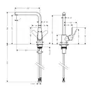 Hansgrohe Focus M41 Смеситель для кухни, хром (31827000)