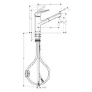 Hansgrohe Focus M41 EcoSmart Смеситель кухонный, хром (71865000)