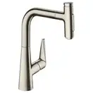 Кухонный смеситель 220, с вытяжным душем, 2jet Hansgrohe Talis Select M51 (цвет - сталь) 72824800