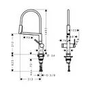 Hansgrohe Talis Select Смеситель для кухни черный (72861340)