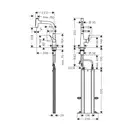 Змішувач для кухні Hansgrohe Metris Select 240 2jet sBox з витяжним душем, хром (73817000)