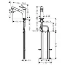 Смеситель для кухни 170, с вытяжным душем, 2jet Hansgrohe Talis M52 (цвет - сталь) 73860800