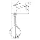 Hansgrohe Zesis M33 Смеситель кухонный, сталь (74800800)