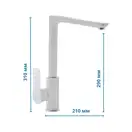 MIXXUS PREMIUM Eva 017 Змішувач для кухні, білий (MI5810)