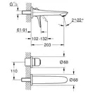 Змішувач для раковини прихованого монтажу Grohe Eurostyle (19571LS3)