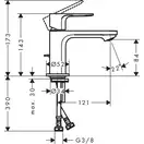 Hansgrohe Rebris S 80 Coolstart Смеситель для умывальника, хром (72510000)