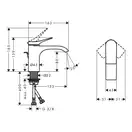 Смеситель для умывальника Hansgrohe Vivenis 80, черный (75010670)
