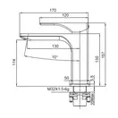 KOER KB-10010-01 Смеситель для умывальника, хром (KR3478)