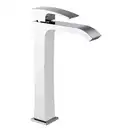 KOER KB-13007-04 Смеситель для умывальника, хром+белый (KR5153)