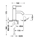 Tres Study Exclusive Смеситель, золото матовое (26290301OM)
