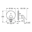 Змішувач для ванни (зовн.част) GROHE Eurostyle 2015 Solid (24049LS3) GROHE НІМЕЧЧИНА