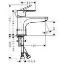 Смеситель на борт ванны, однорычажный Monotrou Hansgrohe Rebris S (цвет - хром) 72434000