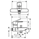 Смеситель для ванны наружного монтажа Hansgrohe Rebris S (цвет - хром) 72442000