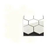 Мозаїка пресована Універсальна Bianco Hexagon 22x25,5 код 1887 Ceramika Paradyz (M-P-220X255-1-UNIW.BIHE)