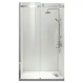 KOER SR SD01 Двері в нішу, прозорі, хром (KR5376)