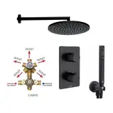 Bossini Cosmo Душевая система, черный матовый (H70596I00073 PLUS)